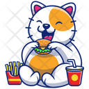 پیش‌نمایش فایل cat-eating-burger-4810283 از پک حیوانات بامزه