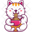پیش‌نمایش فایل cat-eating-noodles-4810280 از پک حیوانات بامزه