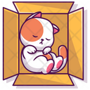 پیش‌نمایش فایل kitty-sleeping-in-box-4810290 از پک حیوانات بامزه