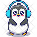 پیش‌نمایش فایل penguin-listening-music-4810297 از پک حیوانات بامزه
