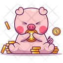 پیش‌نمایش فایل pig-kissed-coin-4810317 از پک حیوانات بامزه