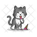 پیش‌نمایش فایل cat-eating-ice-cream-5259694 از پک حیوان