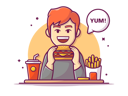 پیش‌نمایش فایل boy-enjoying-food-4119370 از پک خوردن غذا