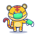 پیش‌نمایش فایل tiger-with-face-mask-4238787 از پک حیوان با ماسک صورت