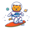 پیش‌نمایش فایل cat-doing-space-surfing-4238796 از پک گربه در فضا