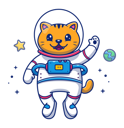 پیش‌نمایش فایل cat-doing-space-travel-4238795 از پک گربه در فضا