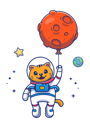 پیش‌نمایش فایل cat-in-space-4238797 از پک گربه در فضا
