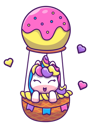 پیش‌نمایش فایل unicorn-sitting-in-air-balloon-4238815 از پک تک شاخ
