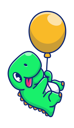 پیش‌نمایش فایل baby-dinosaurs-holding-balloon-4278520 از پک دایناسورها