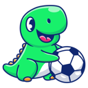 پیش‌نمایش فایل baby-dinosaurs-playing-with-ball-4278518 از پک دایناسورها
