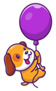 پیش‌نمایش فایل baby-dog-holding-balloon-4278532 از پک سگ