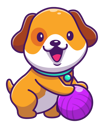 پیش‌نمایش فایل baby-dog-playing-with-ball-4278533 از پک سگ