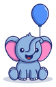پیش‌نمایش فایل baby-elephant-playing-with-balloon-4278538 از پک فیل