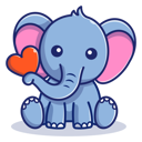 پیش‌نمایش فایل baby-elephant-with-heart-4278537 از پک فیل