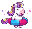 پیش‌نمایش فایل baby-unicorn-swimming-4278614 از پک تک شاخ