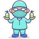 پیش‌نمایش فایل doctor-suggesting-to-use-hand-sanitizer-4545126 از پک مدت زمان کووید