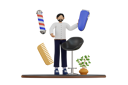 پیش‌نمایش فایل male-hairdresser-8435094 از پک شغل