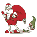 پیش‌نمایش فایل gift-distribution-by-santa-claus-4648087 از پک بابانوئل مِرلتی