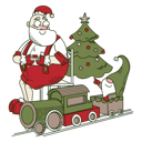پیش‌نمایش فایل santa-and-the-train-4648088 از پک بابانوئل مِرلتی