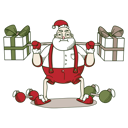 پیش‌نمایش فایل santa-doing-weightlifiting-4648103 از پک بابانوئل مِرلتی