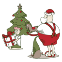 پیش‌نمایش فایل santa-gave-a-gift-to-a-boy-4648092 از پک بابانوئل مِرلتی