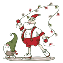 پیش‌نمایش فایل santa-ice-skating-with-garland-4648090 از پک بابانوئل مِرلتی
