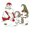 پیش‌نمایش فایل santa-making-christmas-presents-4648105 از پک بابانوئل مِرلتی