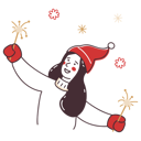 پیش‌نمایش فایل christmas-girl-with-sparklers-4674129 از پک کریسمس دولتی