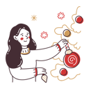 پیش‌نمایش فایل girl-decorating-christmas-tree-4674147 از پک کریسمس دولتی