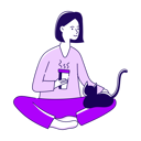 پیش‌نمایش فایل girl-playing-with-a-cat-4749983 از پک لوکرِتی