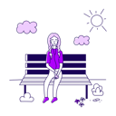 پیش‌نمایش فایل girl-sitting-on-park-bench-4749972 از پک لوکرِتی