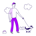 پیش‌نمایش فایل guy-walking-with-pet-dog-4749986 از پک لوکرِتی