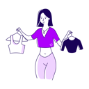 پیش‌نمایش فایل woman-comparing-clothes-4749965 از پک لوکرِتی