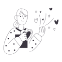 پیش‌نمایش فایل woman-sends-hearts-5128637 از پک نِولی