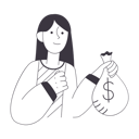 پیش‌نمایش فایل woman-with-money-bag-4965828 از پک نِولی