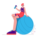 پیش‌نمایش فایل girl-sitting-on-ball-4973850 از پک سپورری