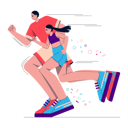 پیش‌نمایش فایل running-couple-4973868 از پک سپورری