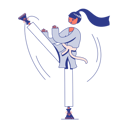 پیش‌نمایش فایل girl-doing-karate-4980511 از پک زینکلی