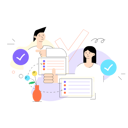 پیش‌نمایش فایل businesspeople-doing-checkmark-on-task-list-5042989 از پک وِبتی