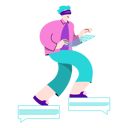پیش‌نمایش فایل man-chatting-using-vr-tech-5272725 از پک جولِتی