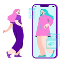 پیش‌نمایش فایل woman-doing-virtual-shopping-5272736 از پک جولِتی