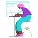 پیش‌نمایش فایل woman-looking-for-data-in-a-virtual-browser-5272739 از پک جولِتی