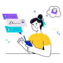 پیش‌نمایش فایل woman-sends-marketing-letters-to-clients-5689092 از پک ونِلی