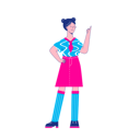 پیش‌نمایش فایل girl-pointing-finger-6309699 از پک آواتارها