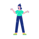 پیش‌نمایش فایل happy-girl-standing-6309684 از پک آواتارها