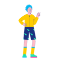 پیش‌نمایش فایل happy-man-showing-peace-gesture-6309705 از پک آواتارها