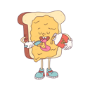 پیش‌نمایش فایل butter-toast-7299221 از پک غذا رترو