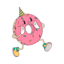 پیش‌نمایش فایل donut-screams-loudly-7299199 از پک غذا رترو