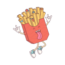 پیش‌نمایش فایل fries-crooked-7299201 از پک غذا رترو