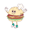 پیش‌نمایش فایل hamburger-chef-7299202 از پک غذا رترو